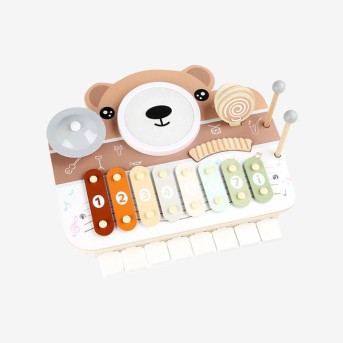 Cartoon bear multifunctional baby musical toy
