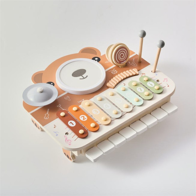 Cartoon bear multifunctional baby musical toy