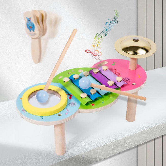 Stylish wooden xylophone baby musical toy