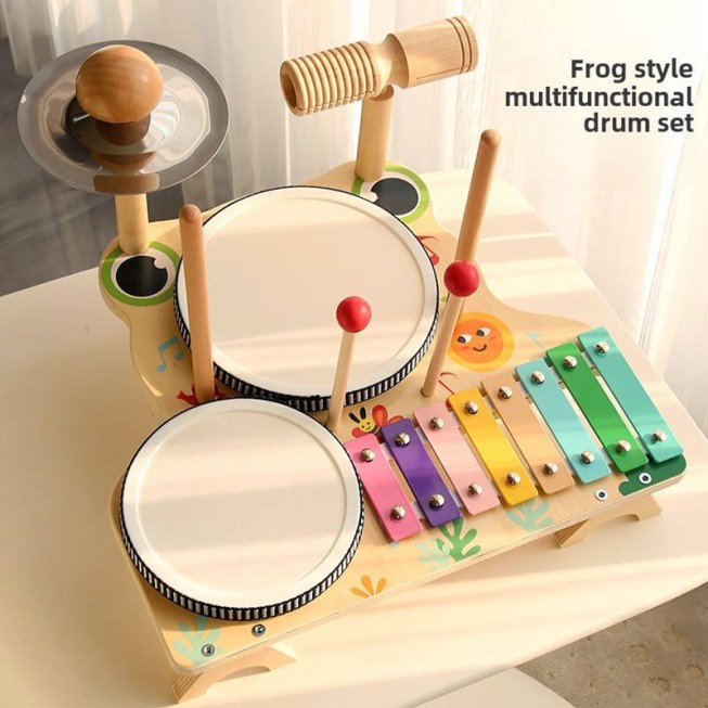 Frog-shaped multifunctional baby musical toy
