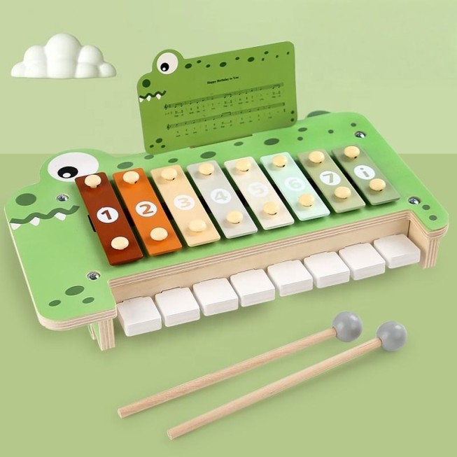 Crocodile-shaped piano baby musical toy