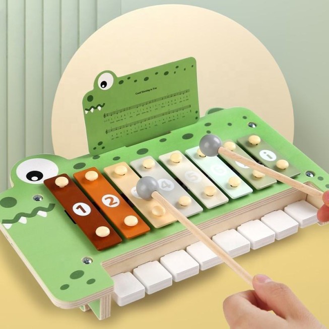 Crocodile-shaped piano baby musical toy