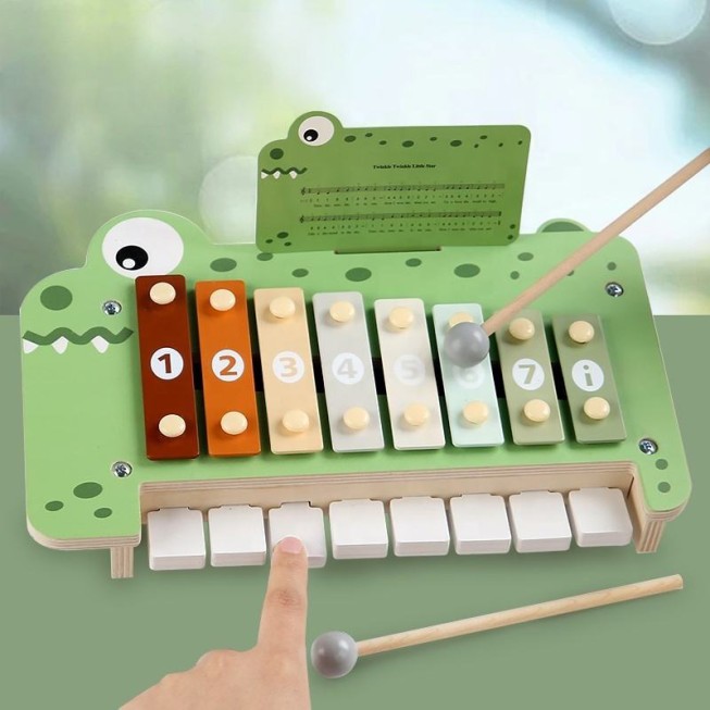 Crocodile-shaped piano baby musical toy