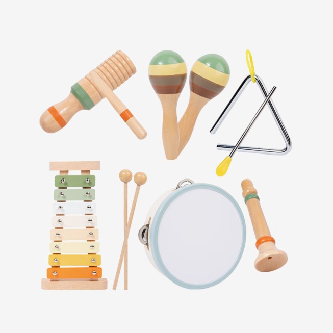 Newly designed wooden baby musical toy set