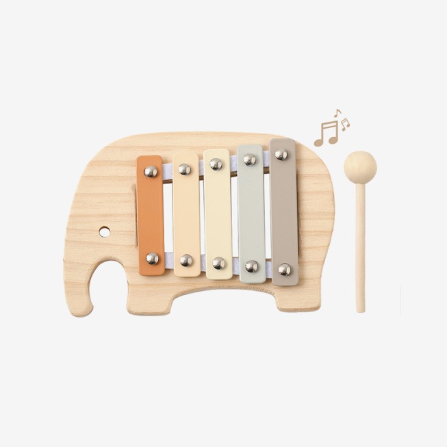 Elephant-shaped xylophone musical toy for babies