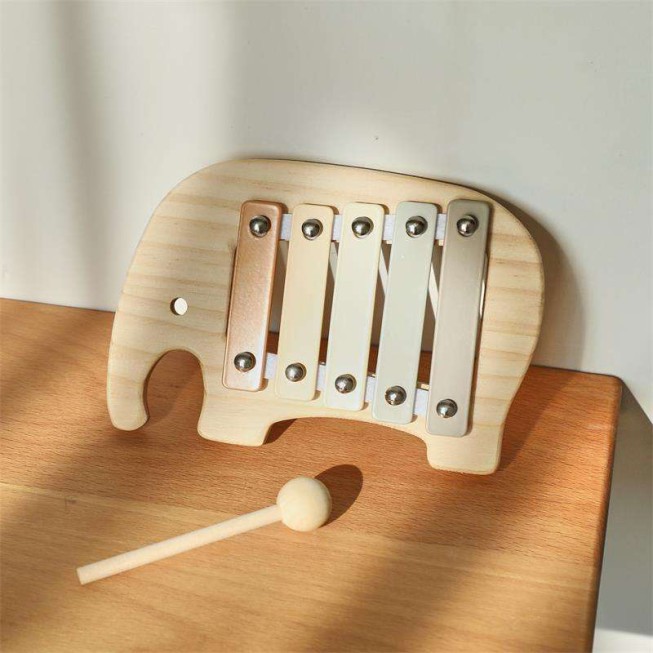 Elephant-shaped xylophone musical toy for babies