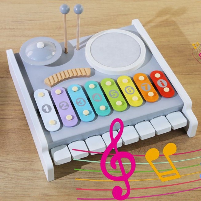 High-quality wooden piano baby musical toy