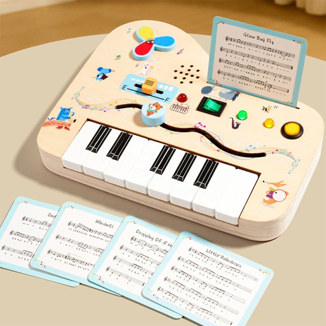 Classic wooden piano baby musical toy