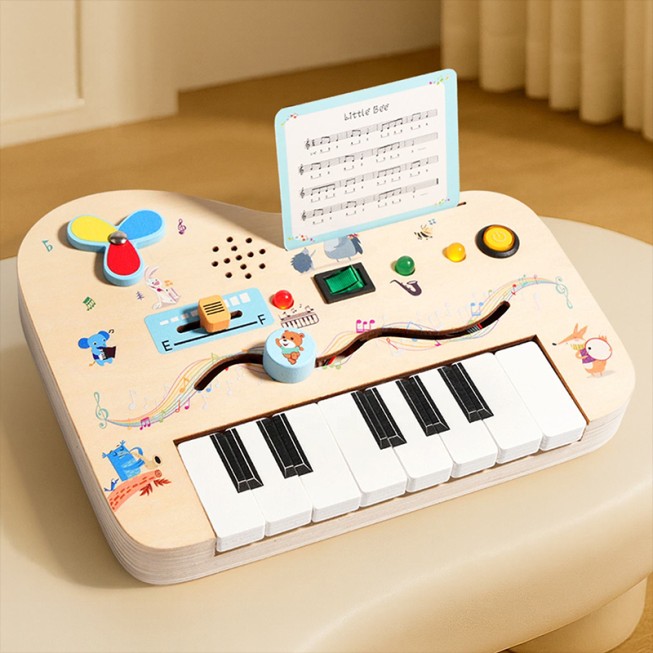 Classic wooden piano baby musical toy