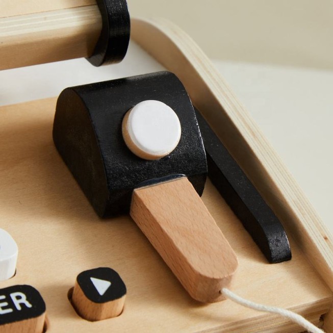 Wooden cash register early education toy