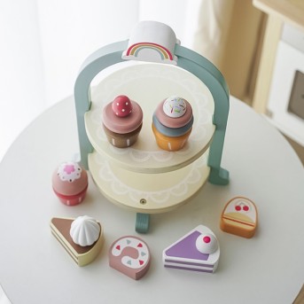 Afternoon tea cake stand early education toy