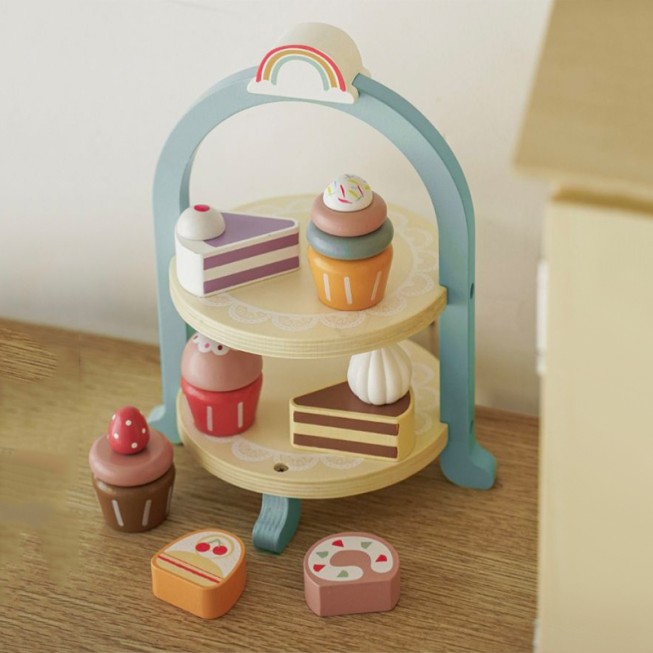 Afternoon tea cake stand early education toy