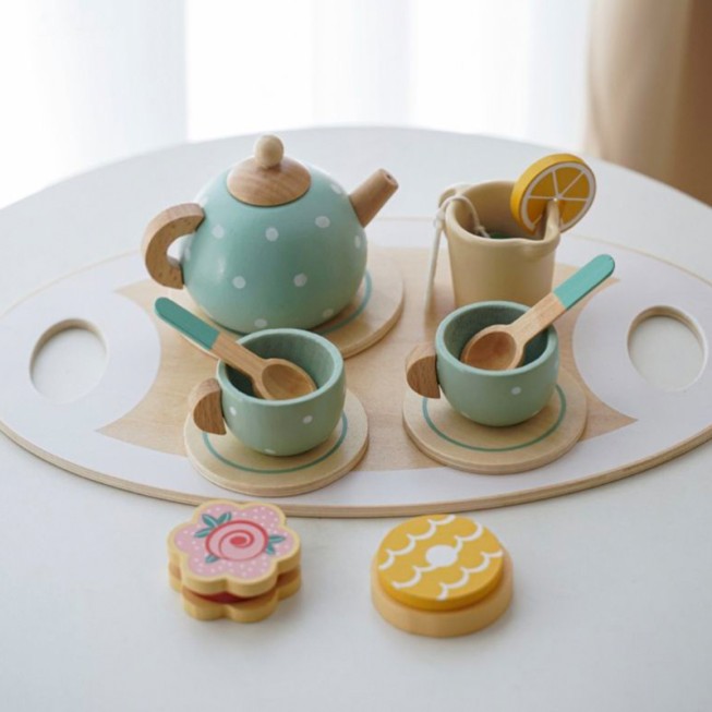 Wooden afternoon tea early education toys