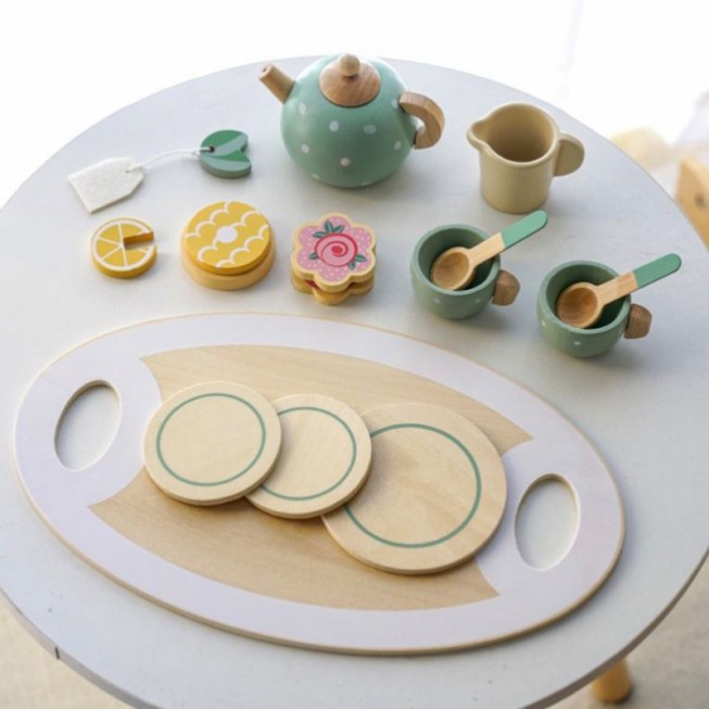 Wooden afternoon tea early education toys