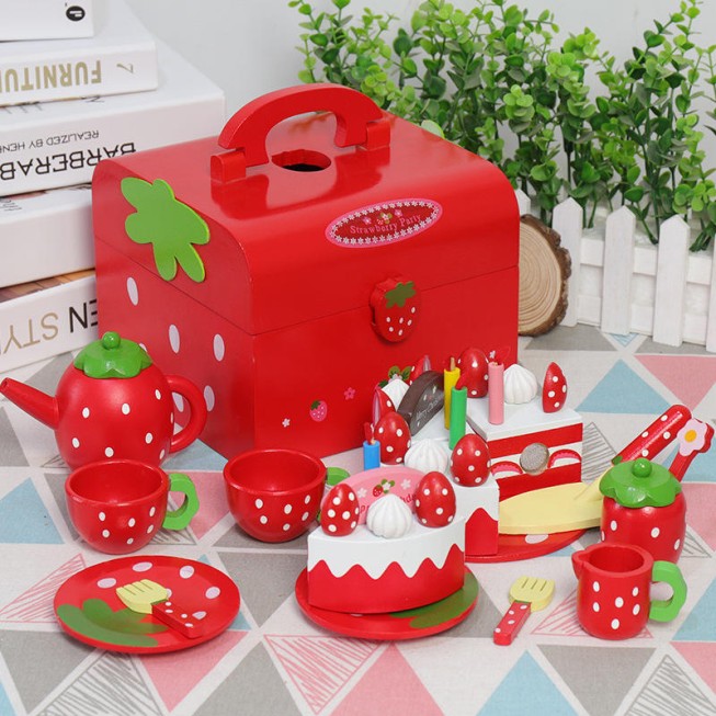 Strawberry cake set early education toy
