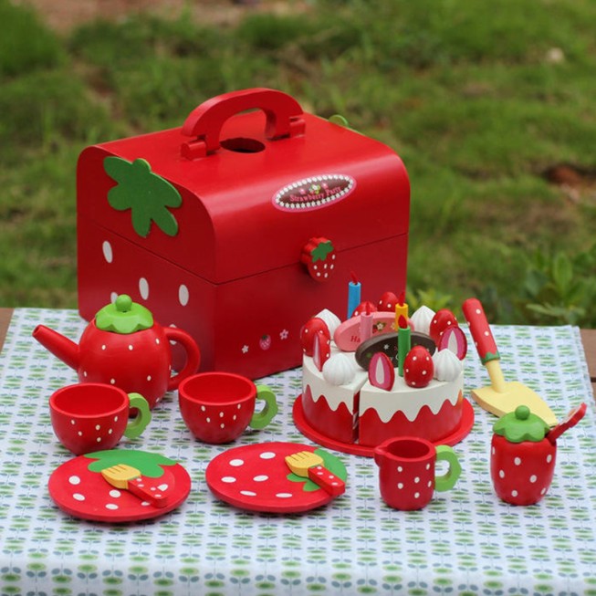 Strawberry cake set early education toy