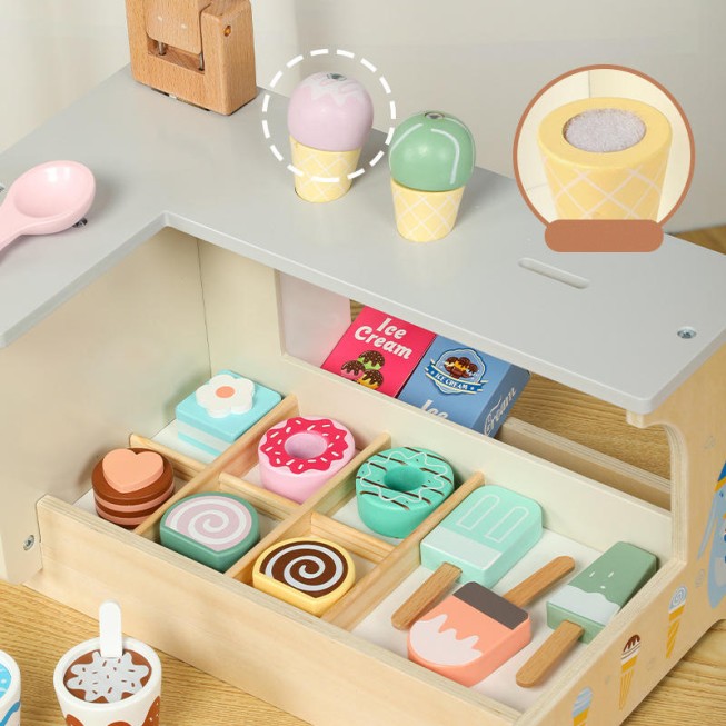 Mini ice cream set early education toy