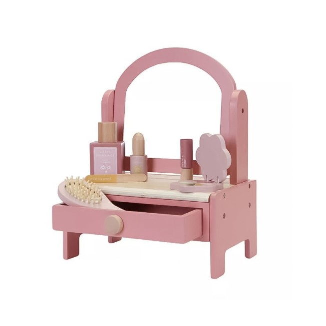 Pink dressing table early education toy