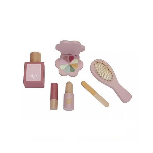 Pink dressing table early education toy