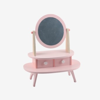 Pink mirror dressing table early education toy