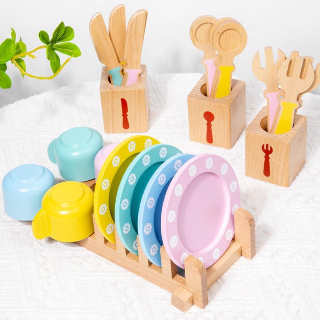 Simulation tableware set early childhood education toy