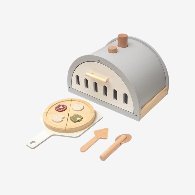 Wood-fired oven pizza cutting early education toy