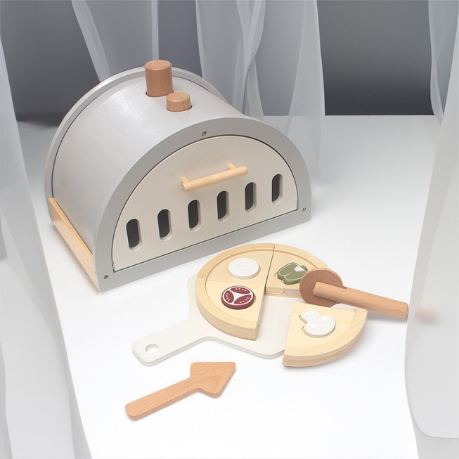 Wood-fired oven pizza cutting early education toy