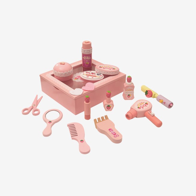 Pink makeup set early education toy