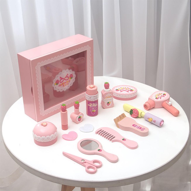 Pink makeup set early education toy