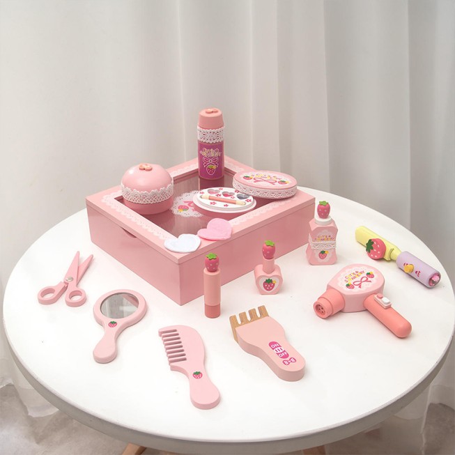 Pink makeup set early education toy