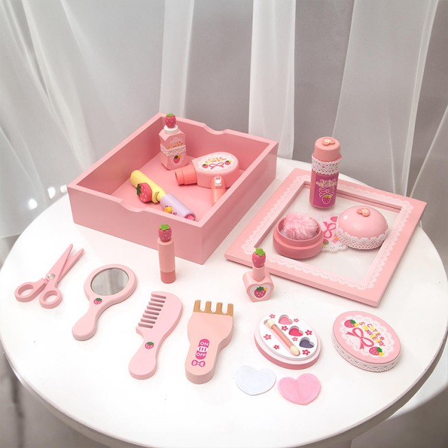 Pink makeup set early education toy