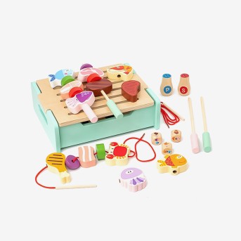 Multifunctional barbecue grill early education toy