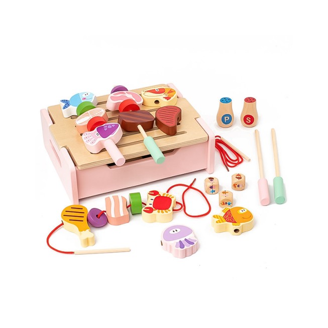 Multifunctional barbecue grill early education toy