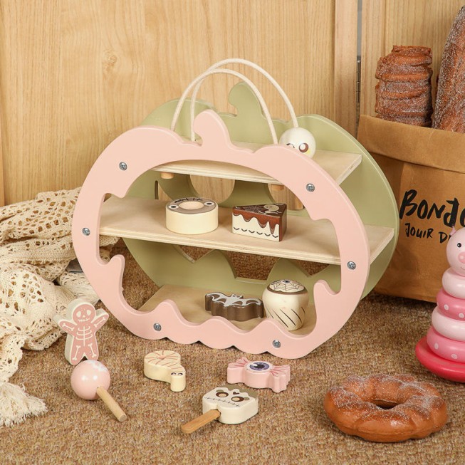 Halloween pumpkin dessert stand early education toy