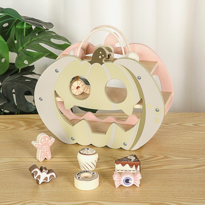 Halloween pumpkin dessert stand early education toy