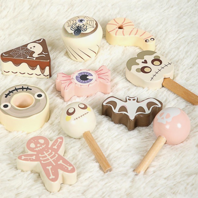 Halloween pumpkin dessert stand early education toy