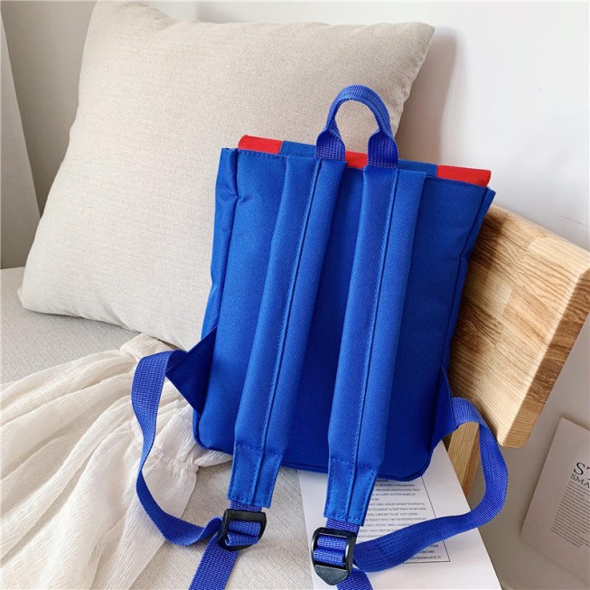Stylish color-blocked children's backpack