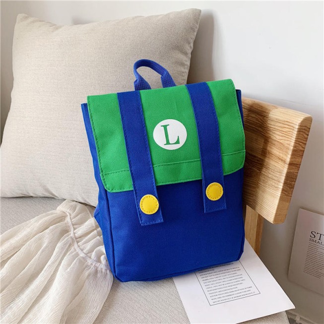 Stylish color-blocked children's backpack