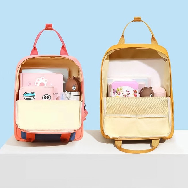 High-quality color-blocked children's backpack