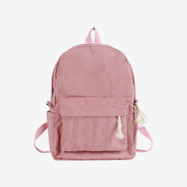 Soft corduroy children's backpack