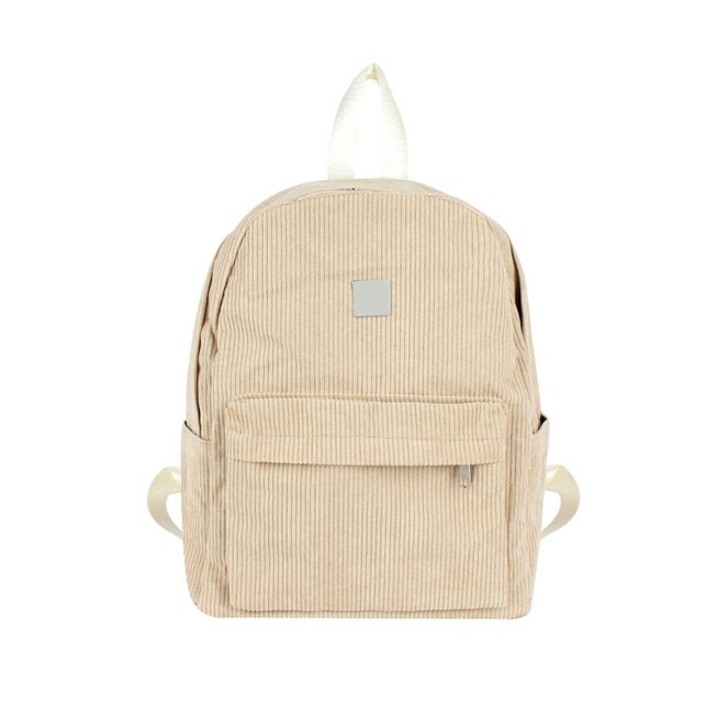 Soft corduroy children's backpack
