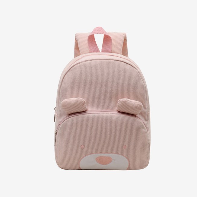 Animal-patterned corduroy children's backpack