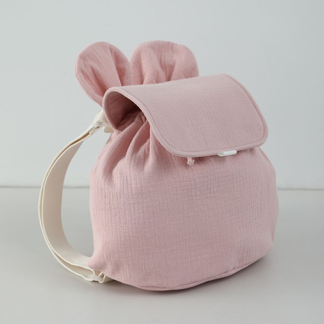Pink mini drawstring children's backpack