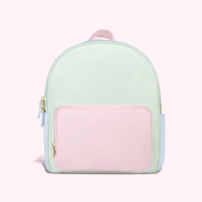 Color-blocked mini waterproof children's backpack