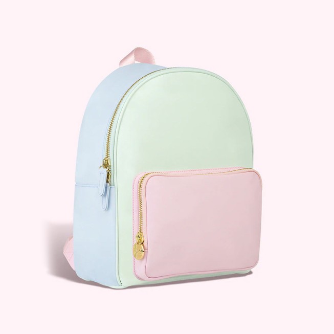 Color-blocked mini waterproof children's backpack