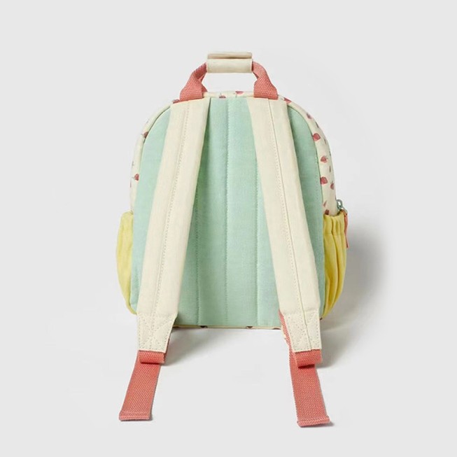 Strawberry print canvas children's backpack