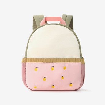 Cartoon color-block embroidered children's backpack