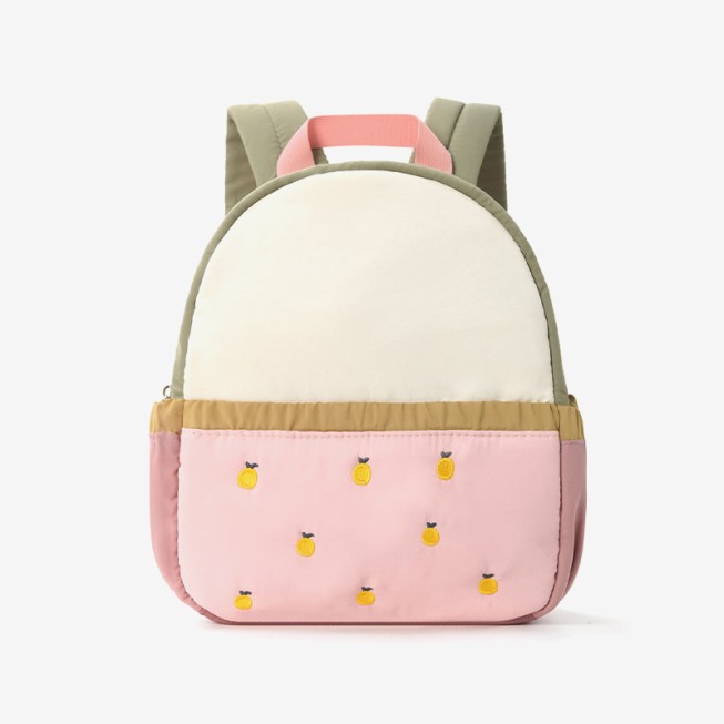 Cartoon color-block embroidered children's backpack