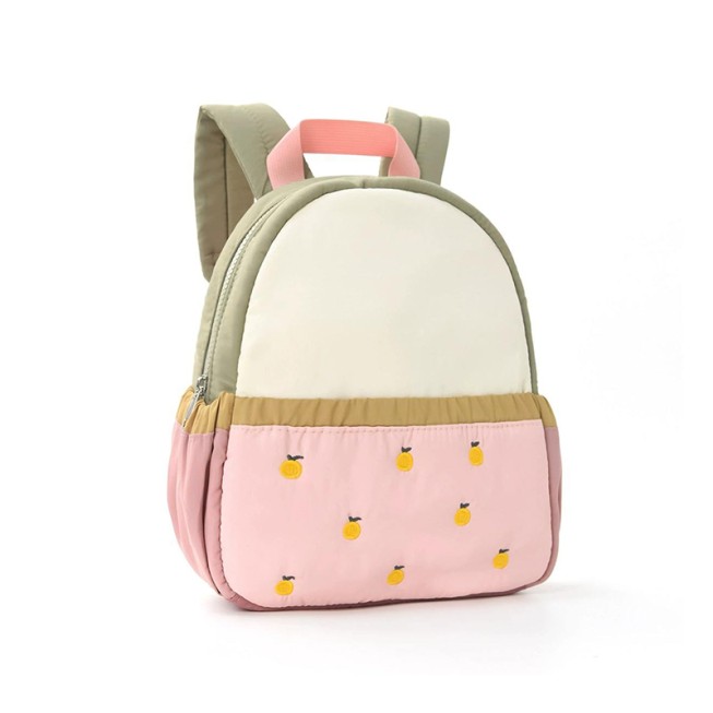 Cartoon color-block embroidered children's backpack