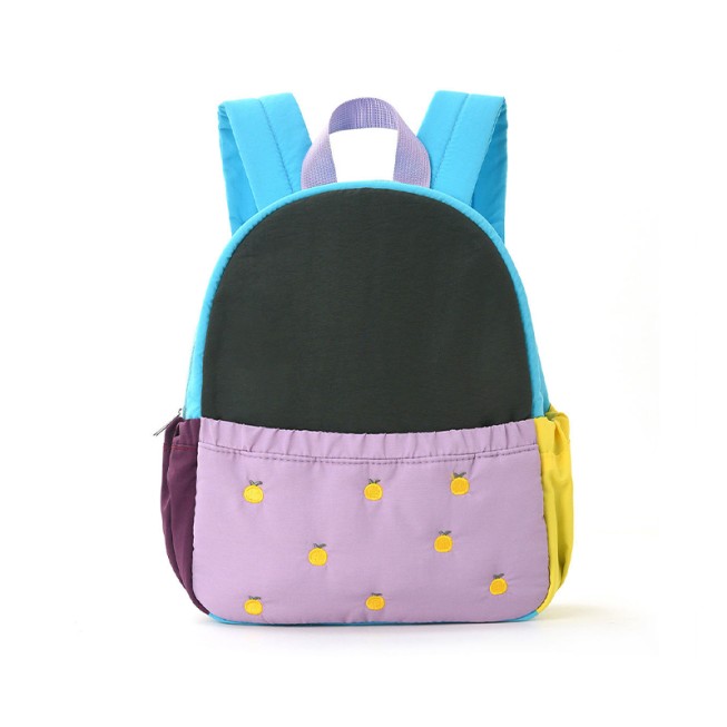 Cartoon color-block embroidered children's backpack